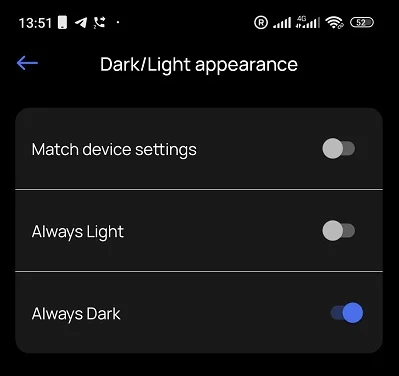 How to Switch to Dark Mode in the Serenity App