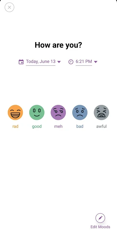 Add a new mood to the Daylio App