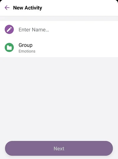 Adding your own activities in the Daylio app